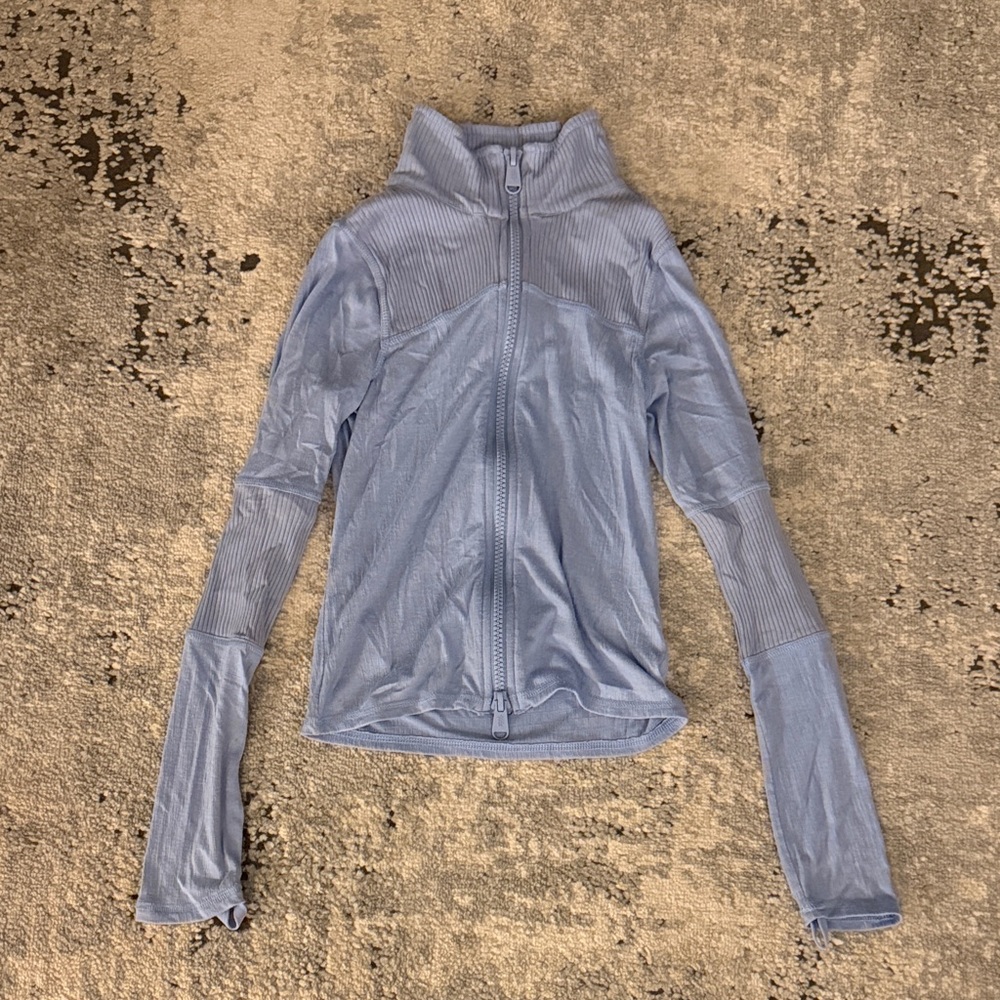 Free People Movement Baby Blue Zip-Up Jacket Size S